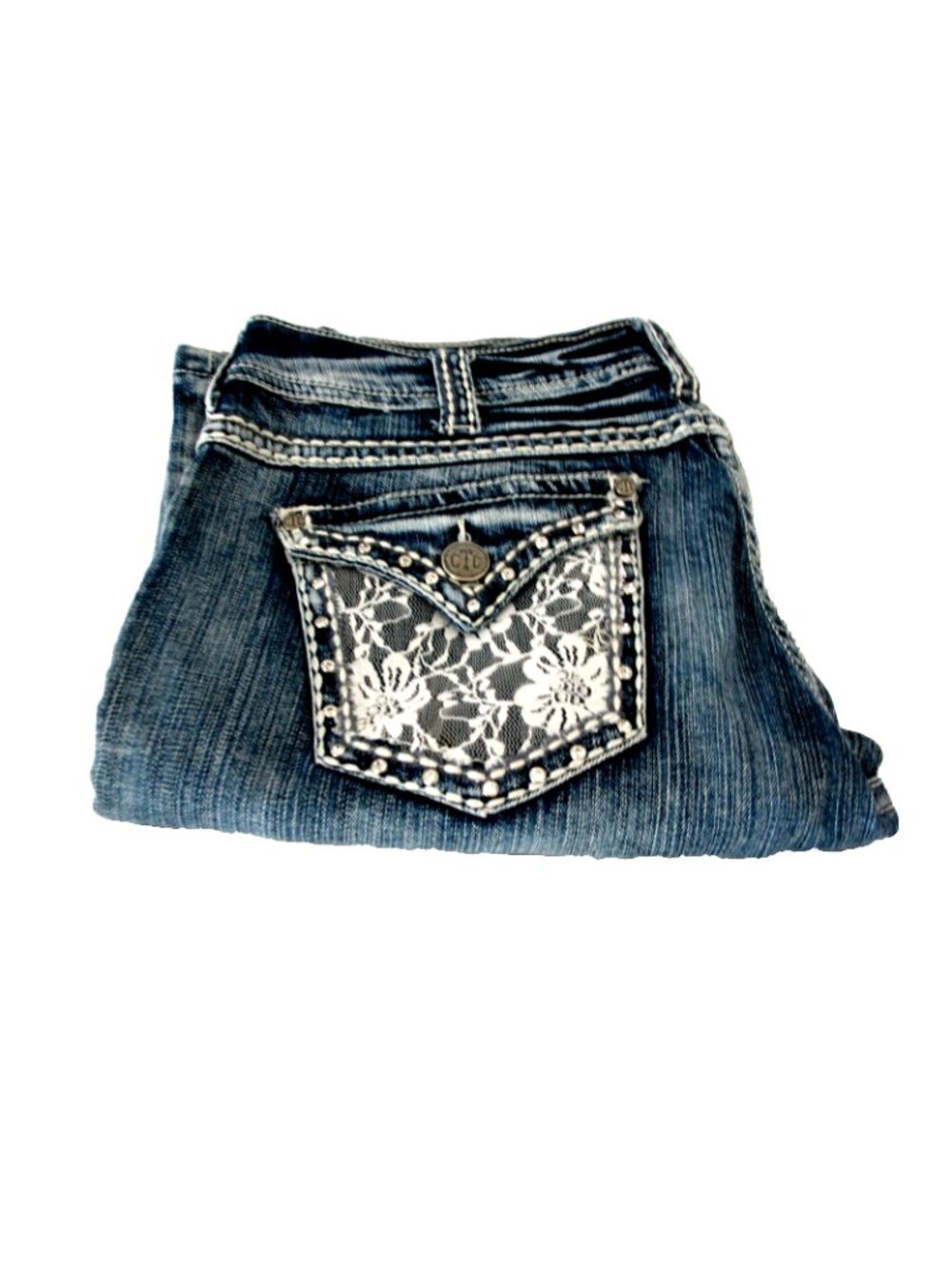 Cowgirl Tuff Jeans Women's "Lacy Cream" 27x33 Country Western View 2